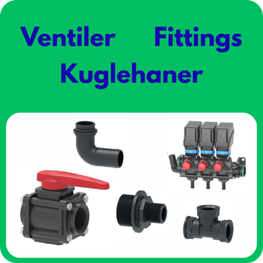 Ventiler, fittings og haner