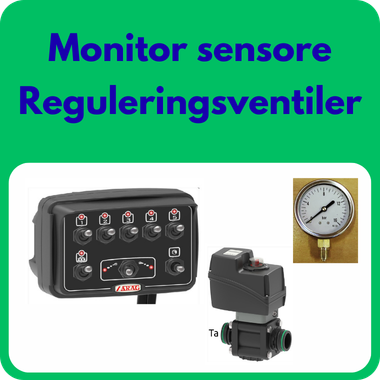 Monitor, Reguleringsventiler og Sensore