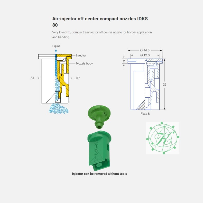 Dyse IDKS 80&deg; 015 gr&oslash;n plast