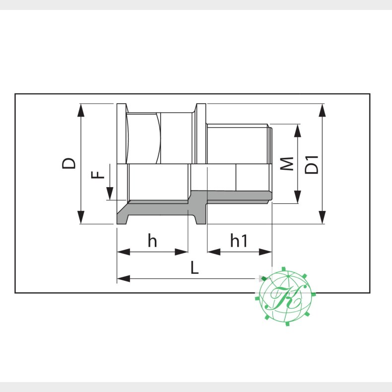 Forl�nger M-F 1"-1"