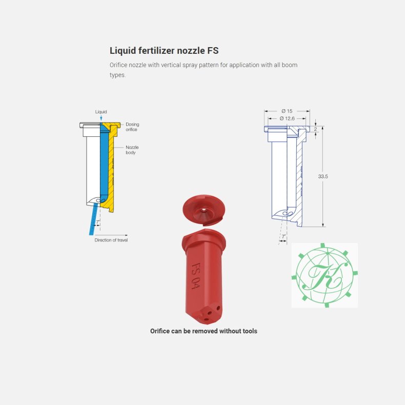 G&oslash;dningsdyse FS 5-hullet bl&aring;
