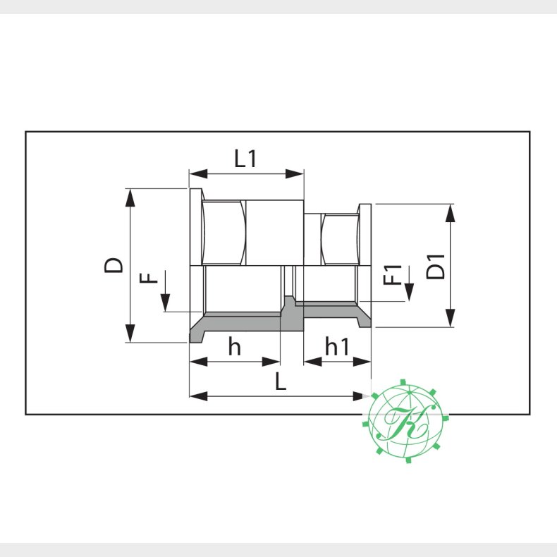 Reduktionsmuffe F-F 1"1/4-1"
