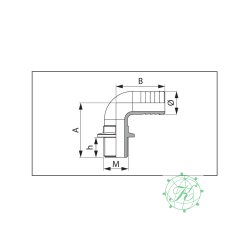 90 Slangestuds 3/4" M. D=25