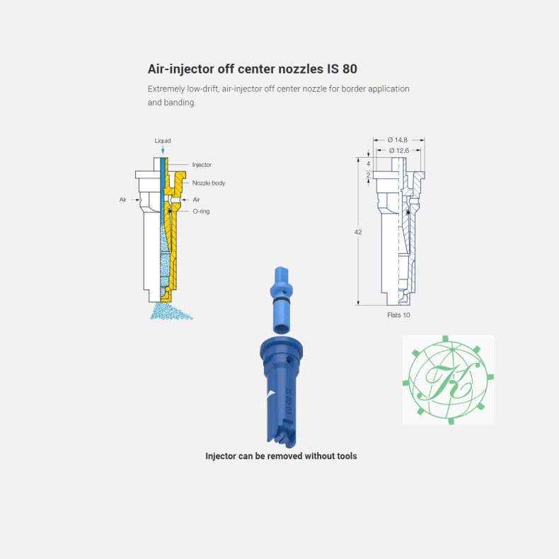 Luftinduktionsdyse IS 80&deg; brun plast