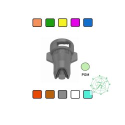 Dobbelt fladdyse XDT 130&deg; 04 r&oslash;d plast Lechler