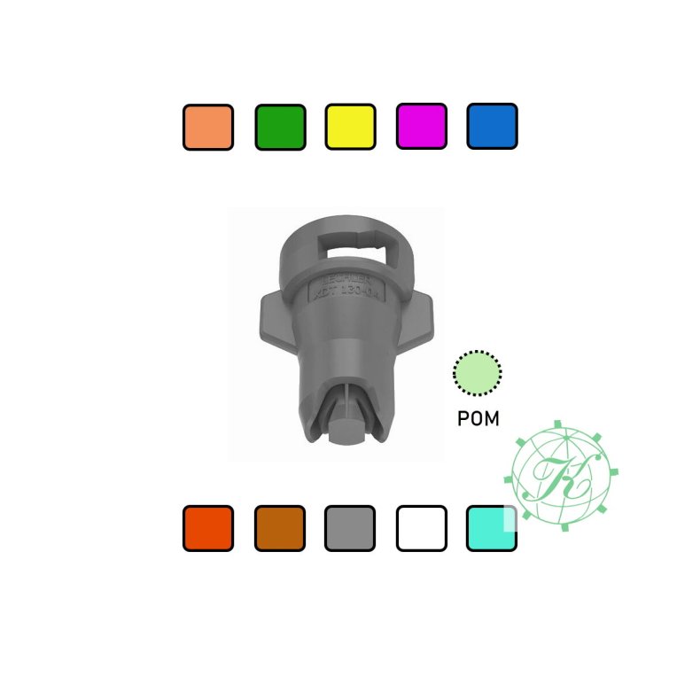 Dobbelt fladdyse XDT 130&deg; 04 r&oslash;d plast Lechler