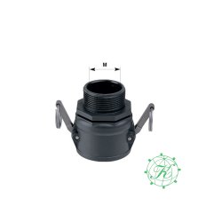 Camlock Hun 3/4"-3/4"M