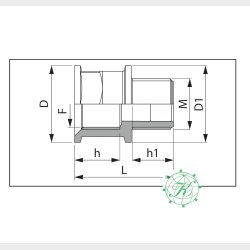 Forl�nger M-F 1/2"-1/2"