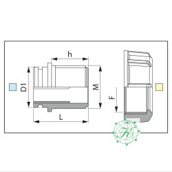 Forskruning 1"1/2 M. for oml�ber 2"