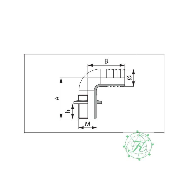 90 Slangestuds 1/2" M. D=13