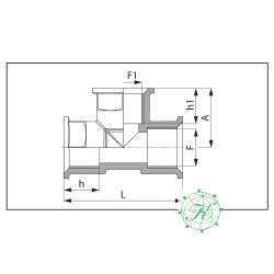 T-stykke T 1/2"F
