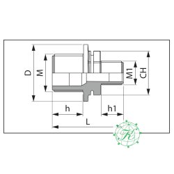Brystnippel reduc M-M 1/2"-1/4"